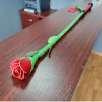 Стек троянда Kid Grain Leather Rose Crop With Calf Leather Rose шкіра