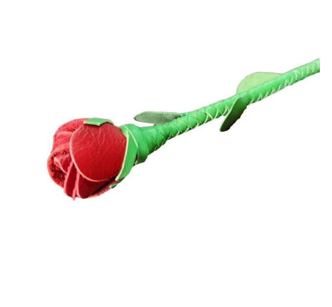 Стек роза Kid Grain Leather Rose Crop With Calf Leather Rose телячья кожа