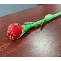 Стек троянда Kid Grain Leather Rose Crop With Calf Leather Rose шкіра
