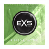 Стимулирующие презервативы EXS Ribbed & Dotted «Ребристые и точечные» (цена за пачку, 3 шт.)