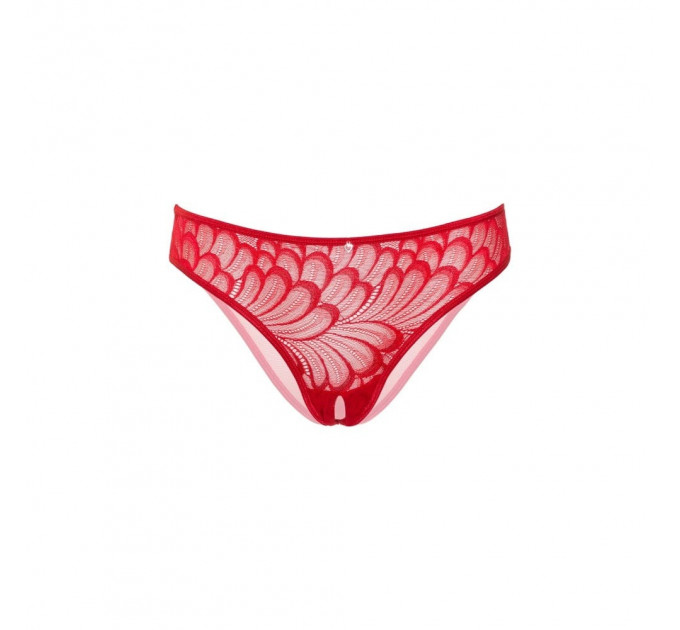 Трусики з квітковою аплікацією та відкритим доступом Daring Intimates чорний, S/M