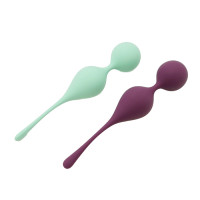 Вагінальні кульки Sweet Em на м'якому з'єднанні, бірюзові, 17 х 3.3 см