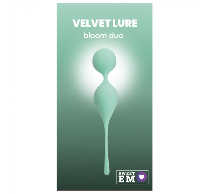 Вагинальные шарики Sweet Em на мягком соединении, бирюзовые,17 х 3.3 см