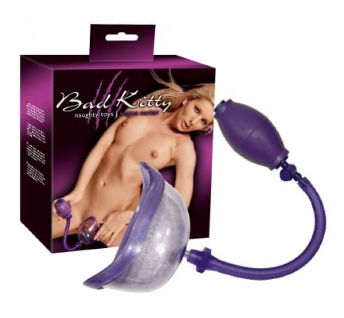 Вакуумная вагинальная помпа Bad Kitty Vagina Sucker, фиолетовая