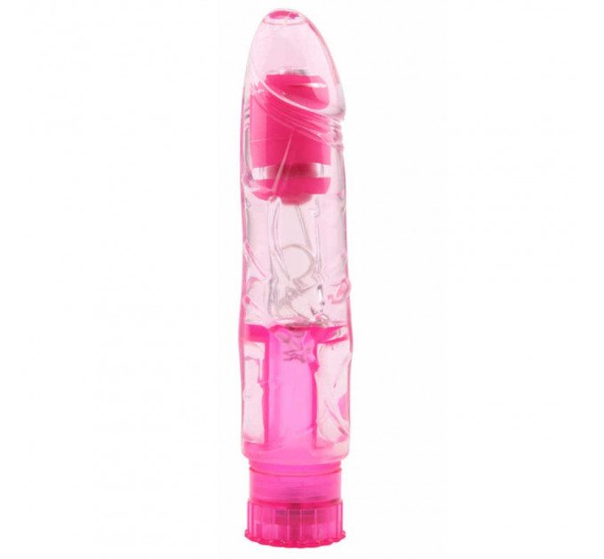 Вибратор реалистичный на батарейках Chisa Crystal Jelly Seduction, розовый