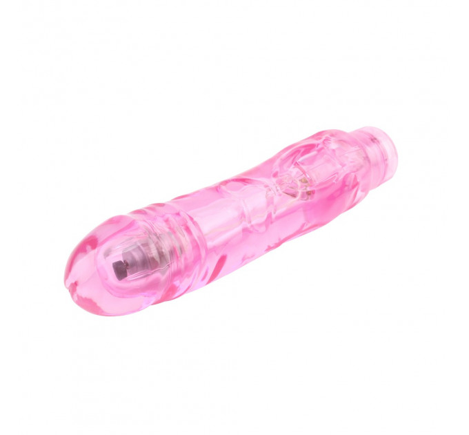 Вибромассажер на батарейках прозрачный Chisa Crystal Jelly Limerence, розовый