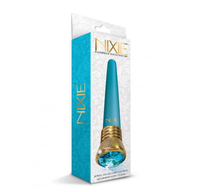 Вибратор для точки G с кристаллом Global Novelties Nixie, голубой