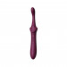 Вибратор двухсторонний универсальный ZALO BESS 2 Velvet Purple с 4 насадками и нагревом, фиолетовый
