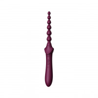 Вібратор двосторонній універсальний ZALO BESS 2 Velvet Purple з 4 насадками та нагріванням, фіолетовий