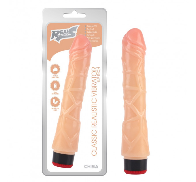 Вибратор реалистичный Chisa Real Touch S Classic Realistic с прорисованными венками и головкой