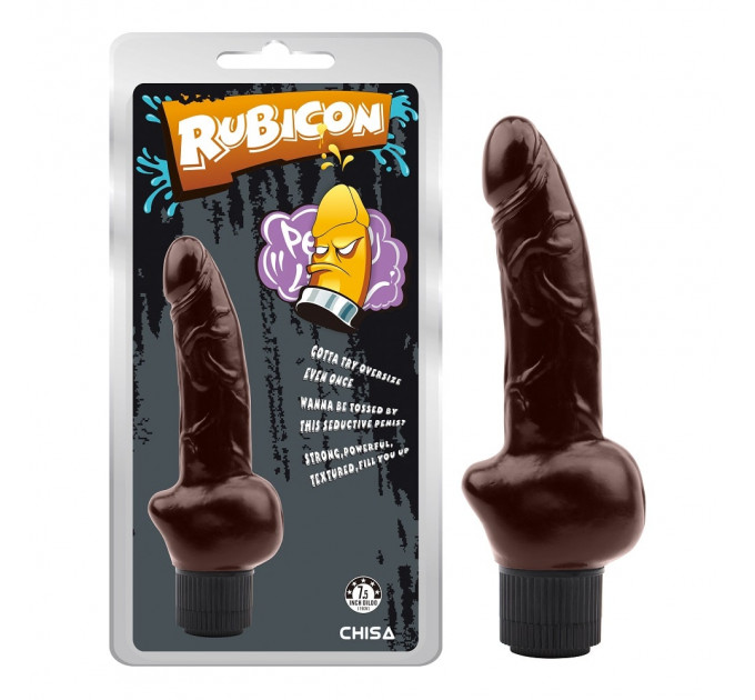 Вибратор реалистик Chisa Obsidian Vibe Cock Brown 19 х 3.7 см
