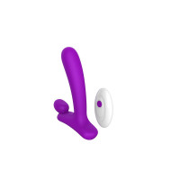 Вибратор в форме буквы,, L,,со стимуляцией клитора и точки G Chisa Lust Ripple Horny, фиолетовый