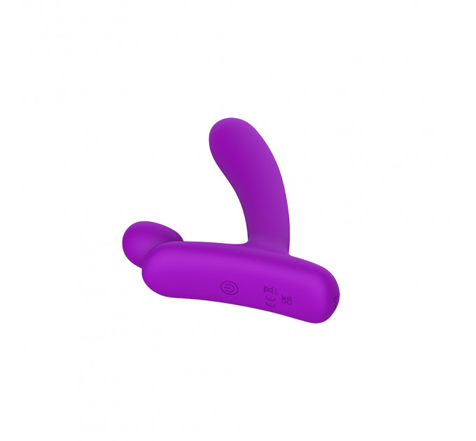 Вібратор у формі літери" L" зі стимуляцією клітора і точки G Chisa Lust Ripple Horny, фіолетовий