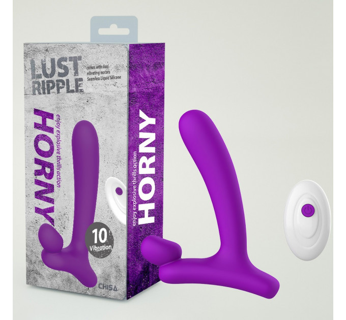 Вібратор у формі літери" L" зі стимуляцією клітора і точки G Chisa Lust Ripple Horny, фіолетовий