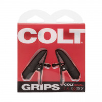 Зажимы на соски с вибрацией COLT Grips, черные