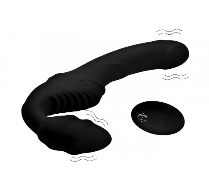 Безремневой страпон с вибрацией Pro Rider Strapless Strap-on Vibrator с пультом