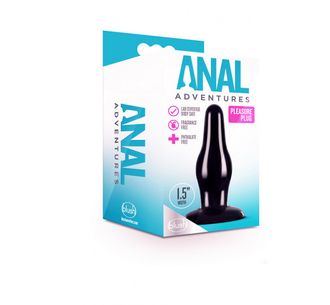 Анальный плаг ANAL ADVENTURES PLEASURE PLUG BLACK