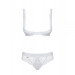 Комплект відкриті груди Obsessive Miamor 2 pcs set white S / M