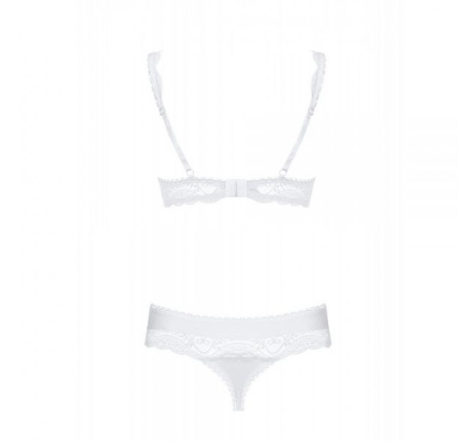 Комплект відкриті груди Obsessive Miamor 2 pcs set white S / M