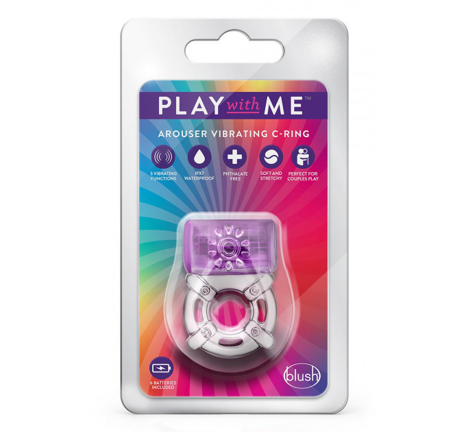 Эрекционное виброкольцо PLAY WITH ME ONE NIGHT STAND VIBRATING C-RING PURPLE