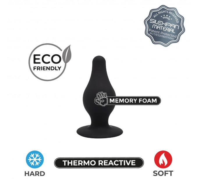 Анальна пробка подвійної густини SILEXD Thermo Reactive чорна, Medium