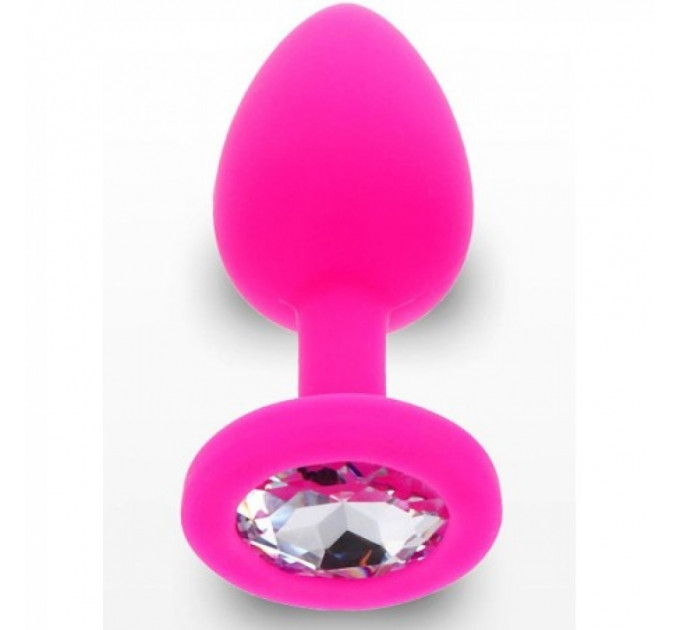 Анальная пробка розовая маленькая Diamond Booty Jewel Toy Joy