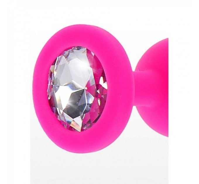 Анальная пробка розовая маленькая Diamond Booty Jewel Toy Joy