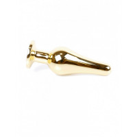 Анальная пробка с красным камнем Plug-Jewellery Gold BUTT PLUG- Red