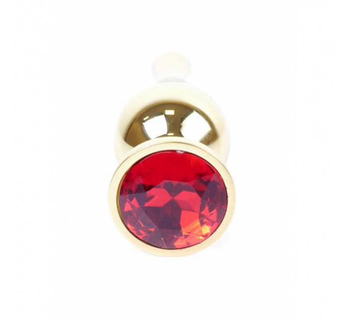 Анальная пробка с красным камнем Plug-Jewellery Gold BUTT PLUG- Red
