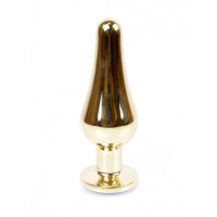 Анальная пробка с красным камнем Plug-Jewellery Gold BUTT PLUG- Red