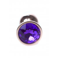 Анальная пробка S с фиолетовым камнем Jewellery
