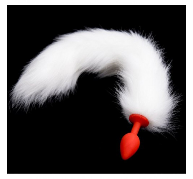 Анальная пробка S с хвостом DS Fetish Anal plug S silikone faux fur fox polyeste