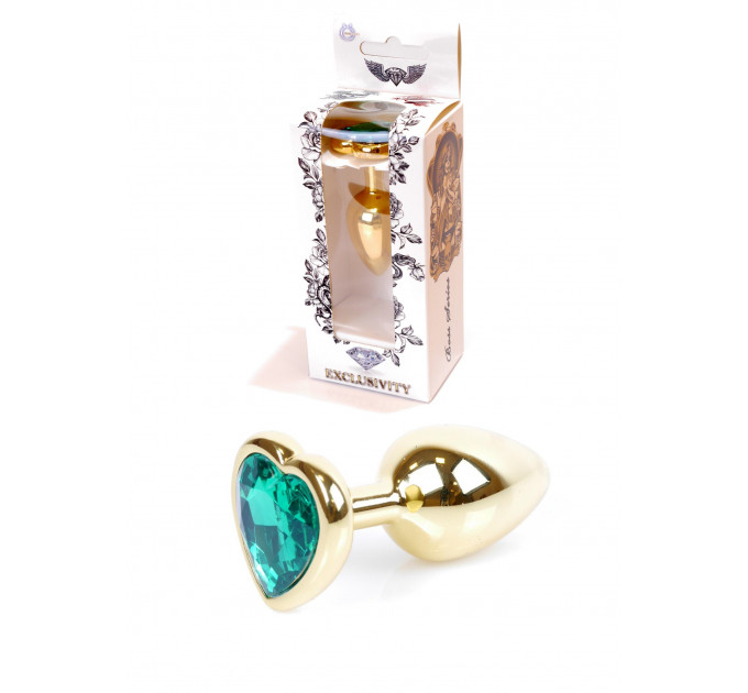 Анальная пробка S с зеленым камнем Boss of toys Jewellery
