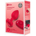 Анальная пробка с вибрацией и пультом управления B-Vibe Vibrating Heart Plug M/L Red