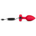 Анальная пробка с вибрацией и пультом управления B-Vibe Vibrating Heart Plug M/L Red