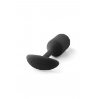 Анальна пробка із зміщеним центром ваги B-Vibe Snug Plug 2, силіконова, чорна