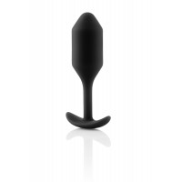 Анальна пробка із зміщеним центром ваги B-Vibe Snug Plug 2, силіконова, чорна