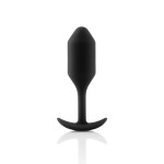 Анальная пробка со смещенным центром тяжести B-Vibe Snug Plug 2, силиконовая, черная