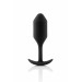 Анальная пробка со смещенным центром тяжести B-Vibe Snug Plug 2, силиконовая, черная