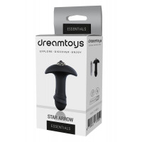 Анальная пробка Dream Тoys Еssentials Star Arrow с вибропулей, черная