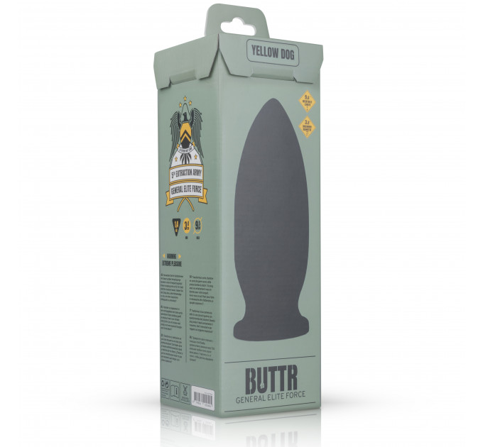 Анальная пробка для фистинга BUTTR Yellow Dog Butt Plug