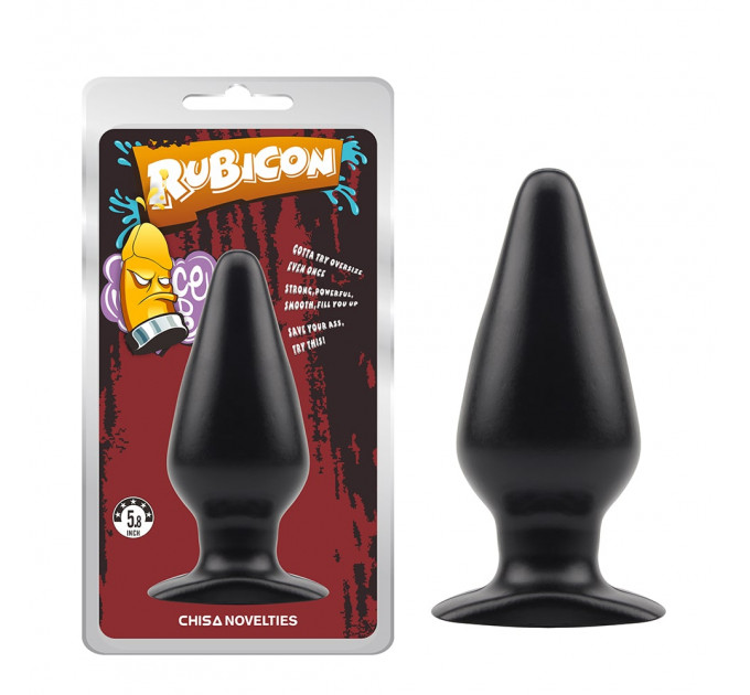 Анальный плаг конической формы Chisa Rubicon черный, Large