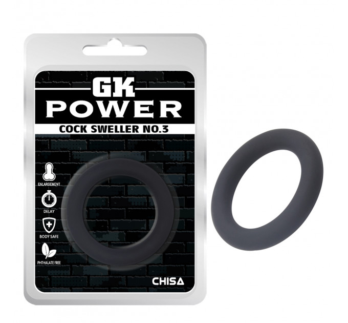 Эрекционное кольцо Chisa GK Power N0.3, черное