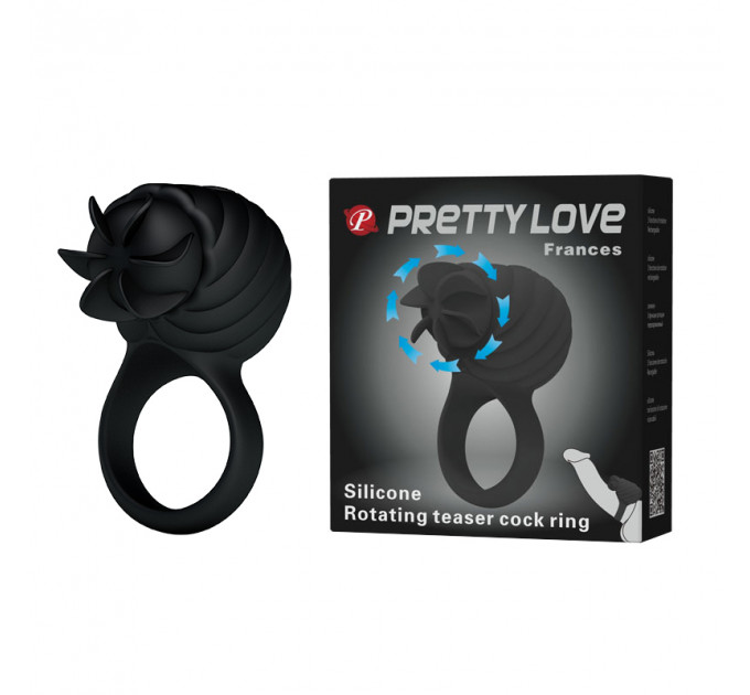 Ерекційне кільце з ротацією Pretty Love Frances чорне