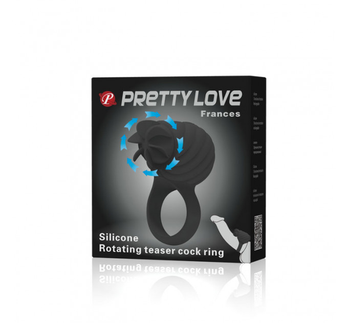 Ерекційне кільце з ротацією Pretty Love Frances чорне