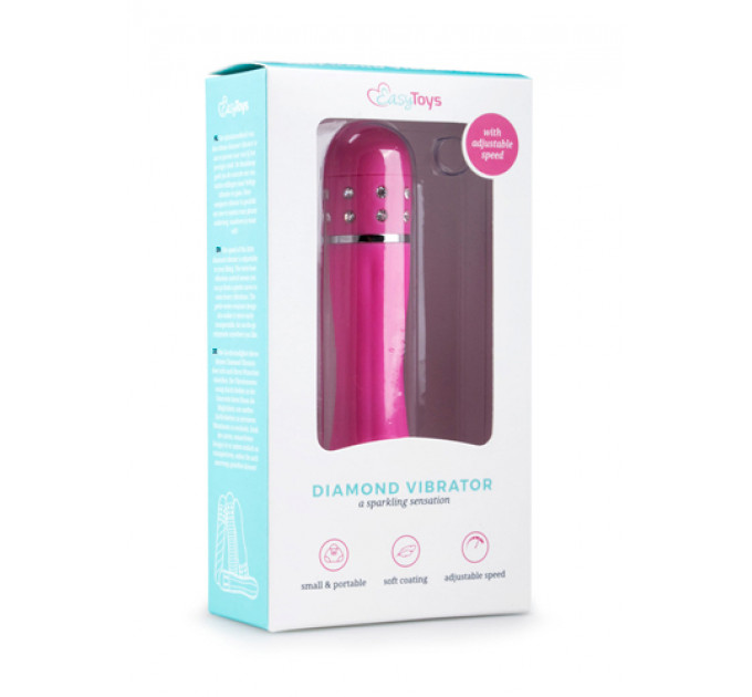 Вибратор Love Diamond Vibrator розовый, 11 см