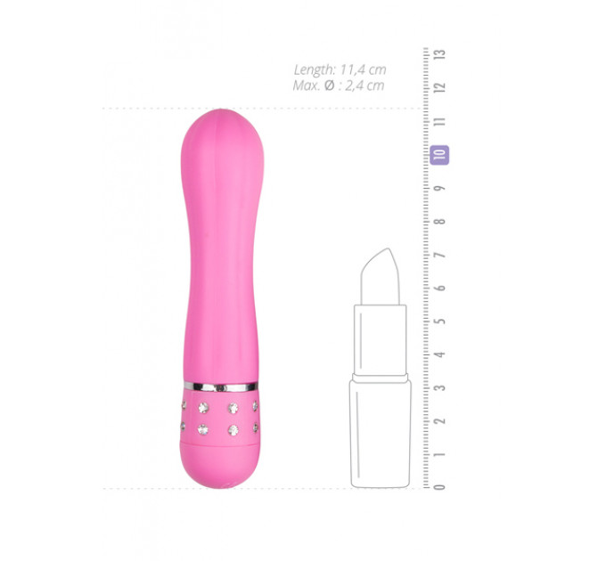 Вибратор Love Diamond Vibrator розовый, 11 см