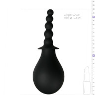 Анальный душ Easytoys Steamy Douche с рельефным носиком, черный