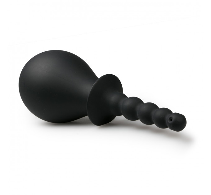 Анальный душ Easytoys Steamy Douche с рельефным носиком, черный