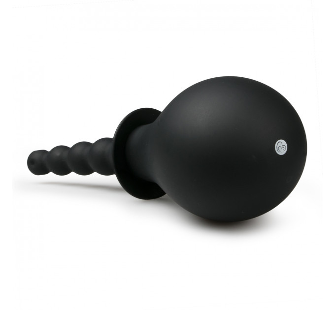 Анальный душ Easytoys Steamy Douche с рельефным носиком, черный